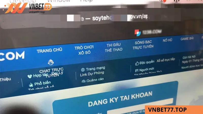 chọn đúng link vào Vnbet77 để truy cập